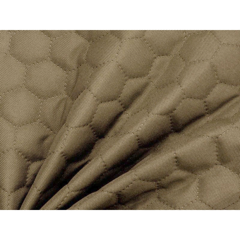 Quilted polyester fabric Oxford 600d pu*2 waterproof honeycomb (573) beige 160  cm 25 mb