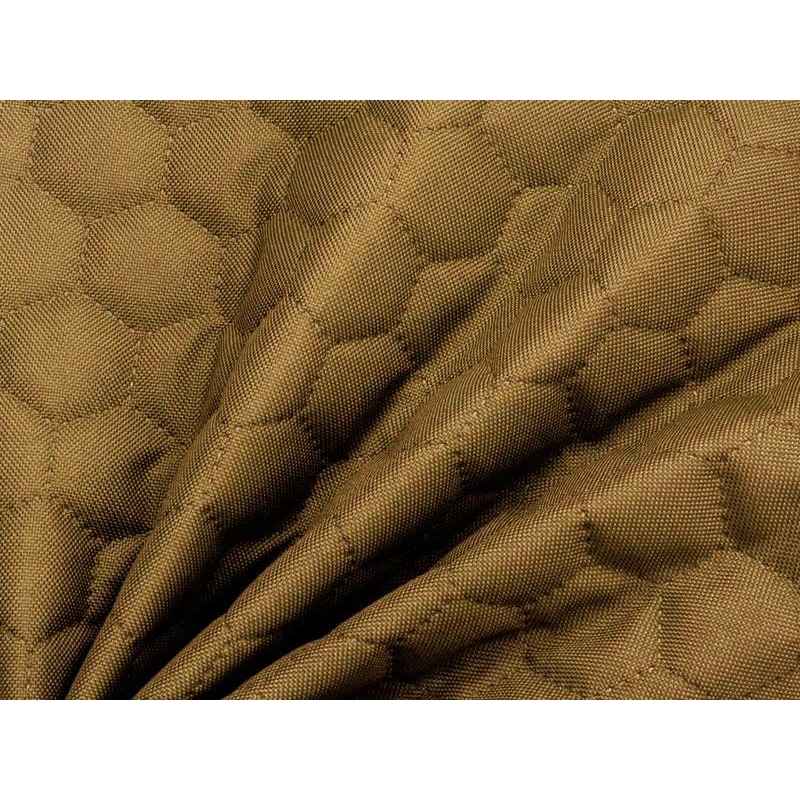 Quilted polyester fabric Oxford 600d pu*2 waterproof honeycomb (508) light brown 160 cm mb