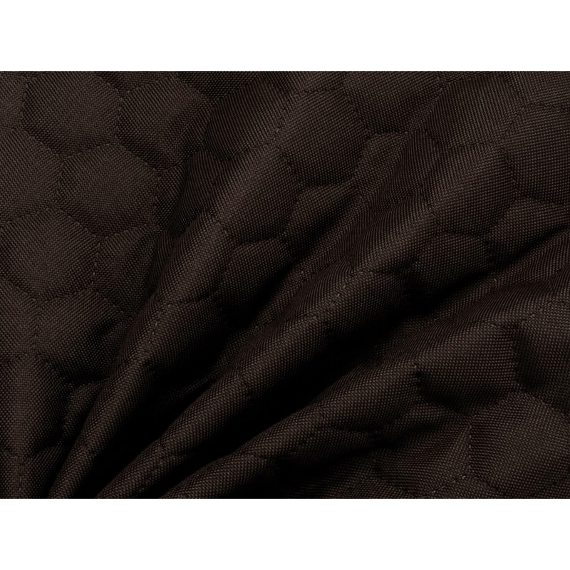 Quilted   polyester fabric Oxford 600d pu*2 waterproof honeycomb (141) dark brown 160 cm   mb