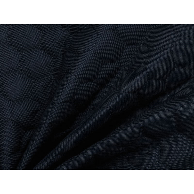 Quilted polyester fabric Oxford 600d pu*2 waterproof honeycomb (117) navy blue  160 cm 25 mb