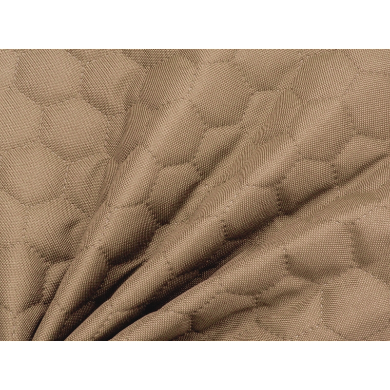 Quilted polyester fabric Oxford 600d pu*2 waterproof honeycomb (098) beige 160 cm 25 mb