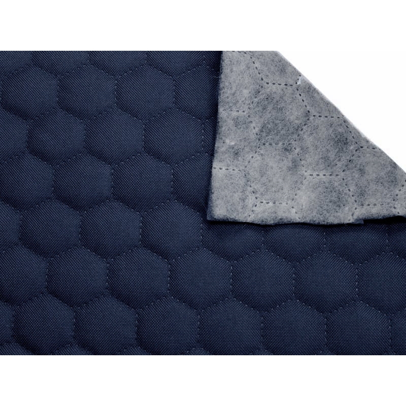 Quilted polyester fabric Oxford 600d pu*2 waterproof honeycomb (058) navy blue 160 cm 25 mb