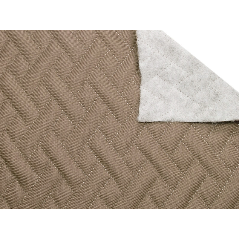 Quilted polyester fabric Oxford 600d pu*2 waterproof premium (894) dark beige 158 cm 25 mb