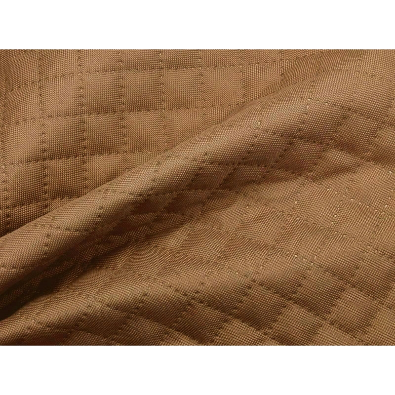 Quilted polyester fabric Oxford 600d pu*2 waterproof karo (894) dark beige 160 cm 25 mb