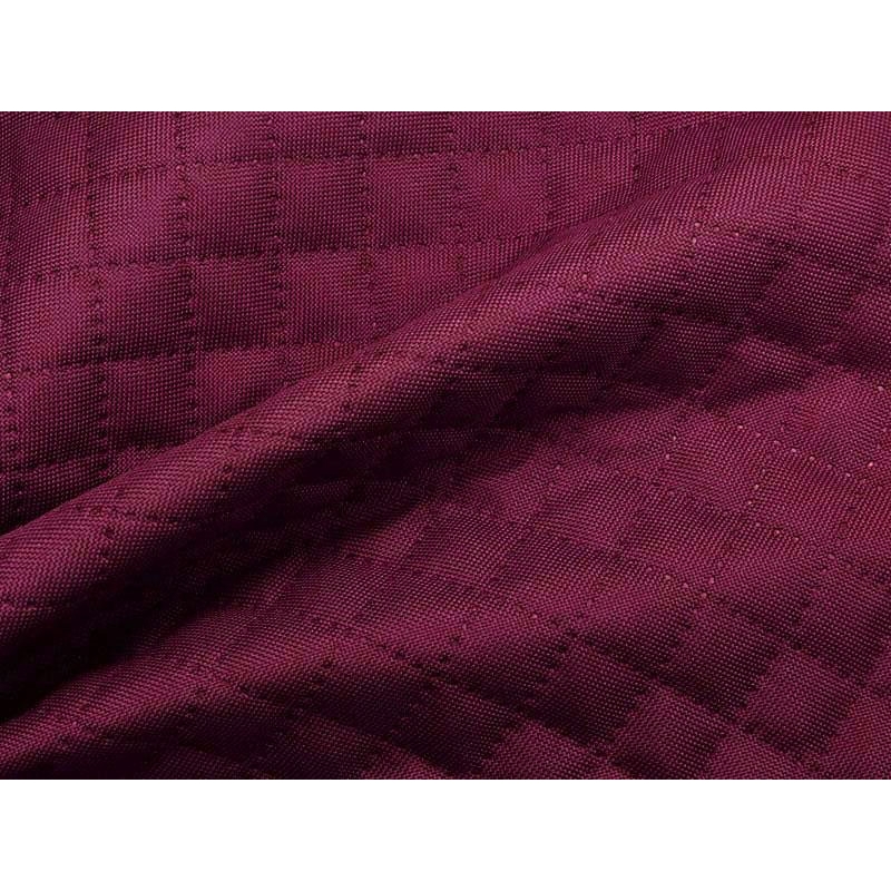 Quilted  polyester fabric Oxford 600d pu*2 waterproof karo (525) maroon 160 cm 1 mb