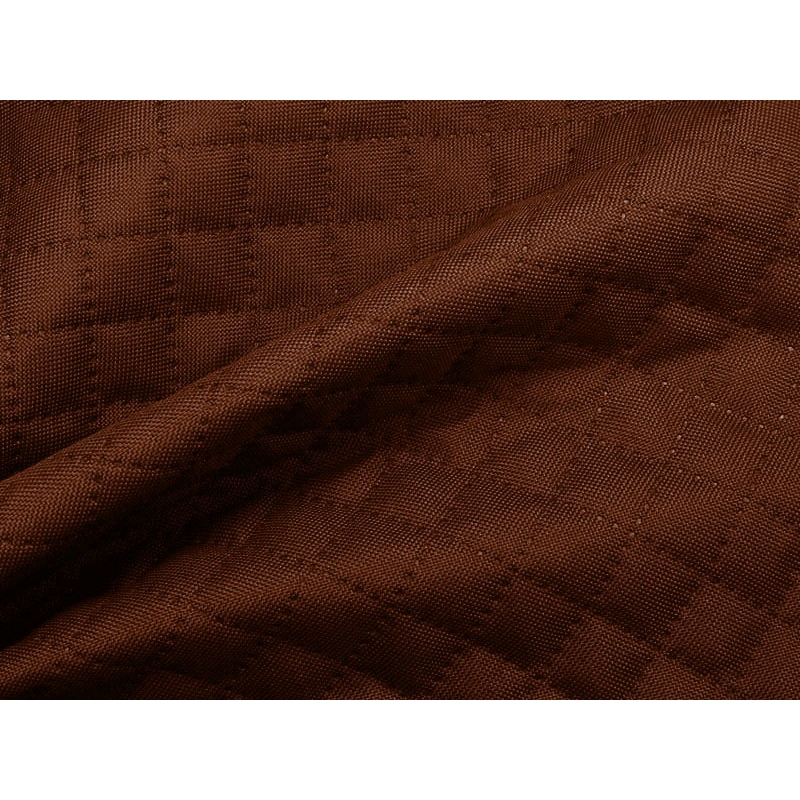 Quilted polyester fabric Oxford 600d pu*2 waterproof karo (568) brown 160 cm 25 mb