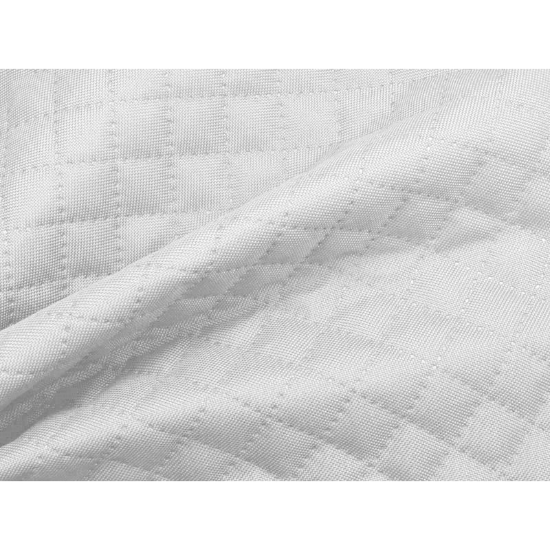 Quilted  polyester fabric Oxford 600d pu*2 waterproof karo (501) white 160 cm 1 mb