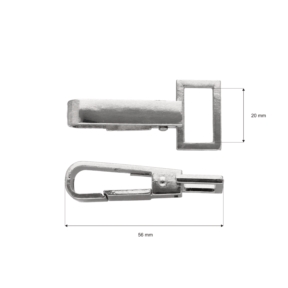 Karabińczyk metalowy 20 mm rf-70 nikiel