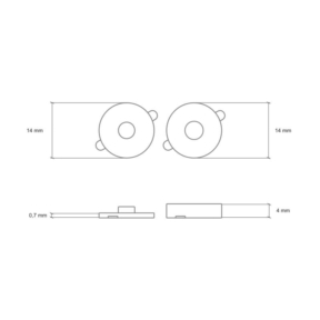 Zapięcie magnetyczne 14/14 mm d030 nikiel