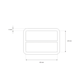 Regulator metalowy 40/20/4 mm nikiel drut