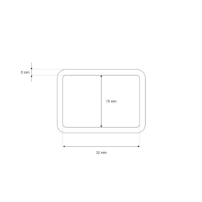 Ramka metalowa 32/15/5 mm nikiel połysk drut