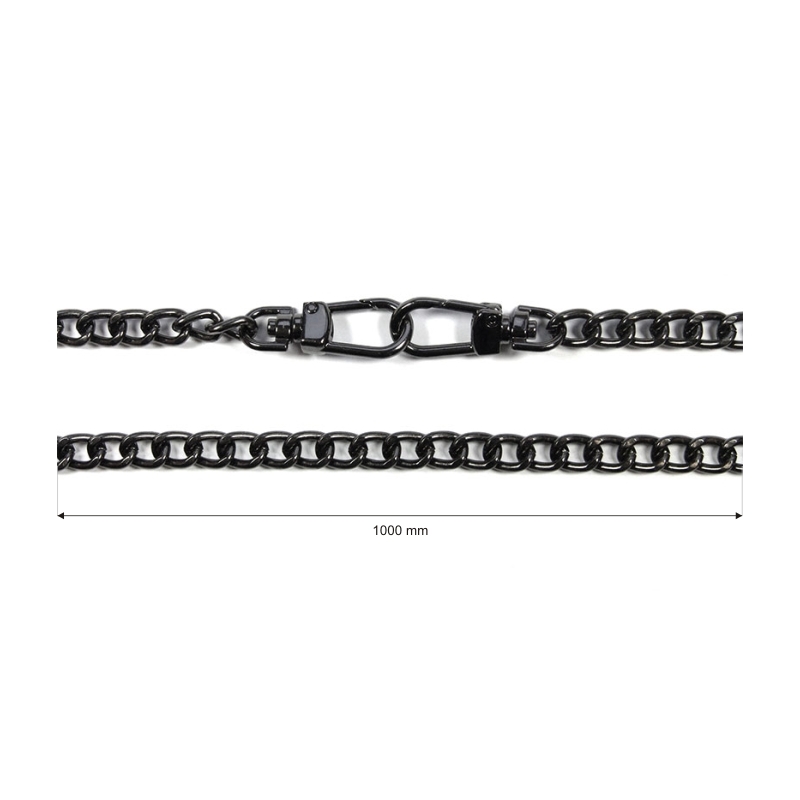 Handbag chain with snap hook 1009 coco black nickel