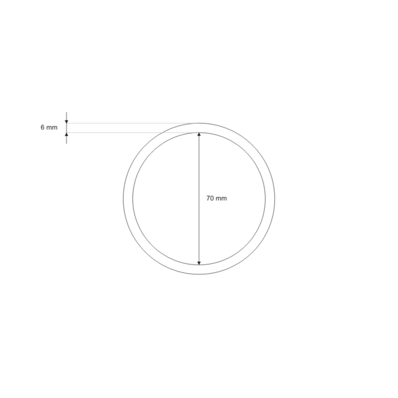 Kółko metalowe 70/6 mm nikiel drut