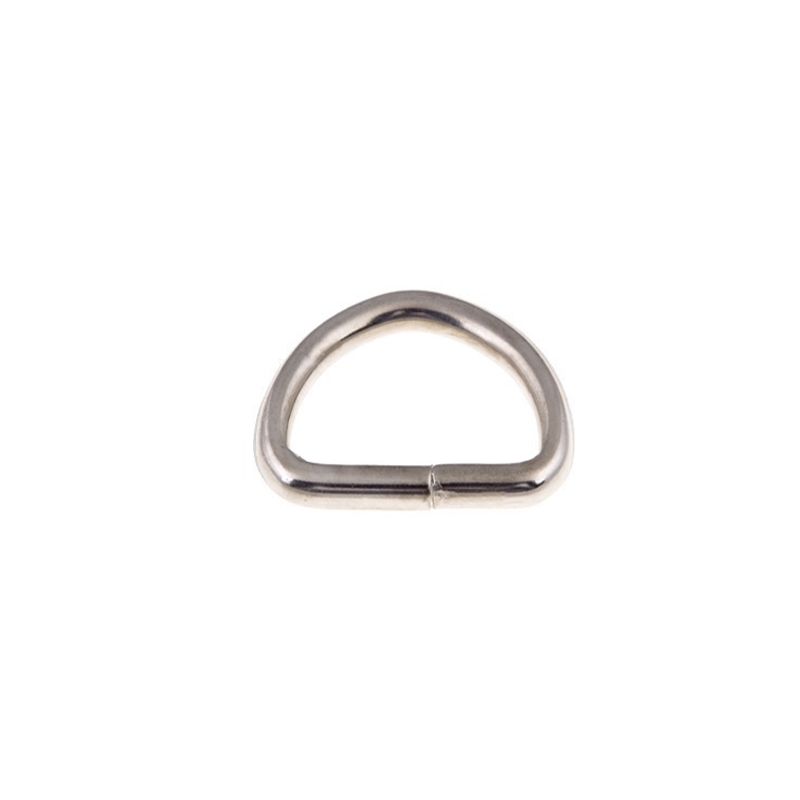 METAL D-RING 30/18/5 MM NICKEL WIRE 100 PCS