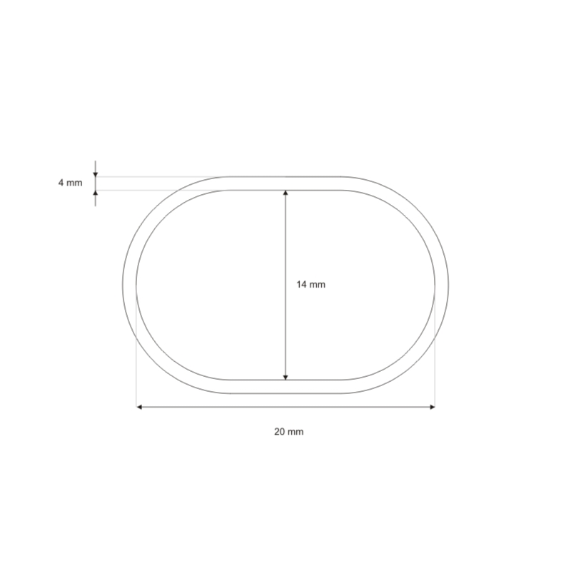 METAL RING (OVAL)  20/14/4 MM NICKEL WIRE  100  PCS