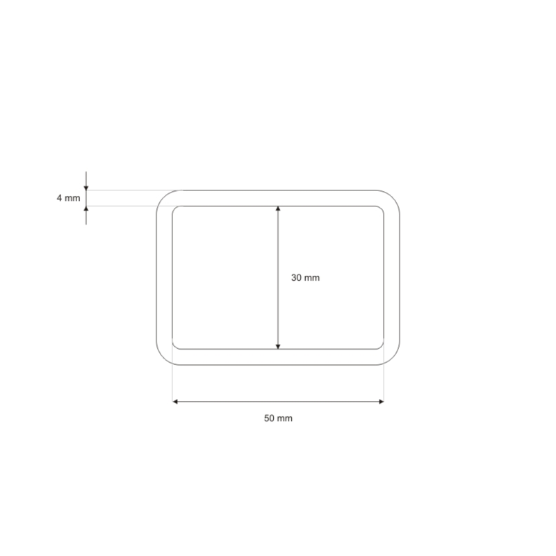 METAL FRAME 50/30/4 MM NICKEL WIRE 100 PCS