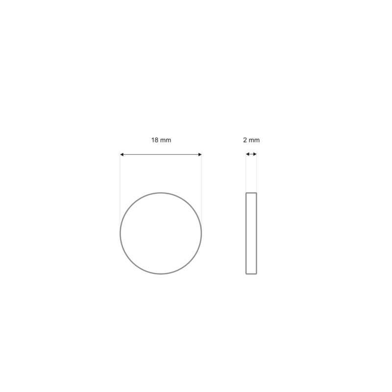 Rundes magnet roh 18 mm 50 st.