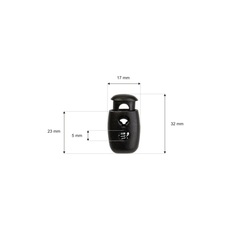 Stopper aus kunststoff 5 mm (305-3036) doppelt schwarz 100 st.