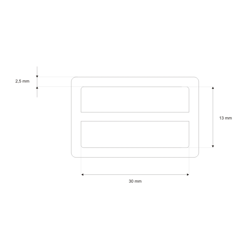 METALLSCHIEBER 30/13/2,5 MM  NICKEL DRAHT 100   ST.