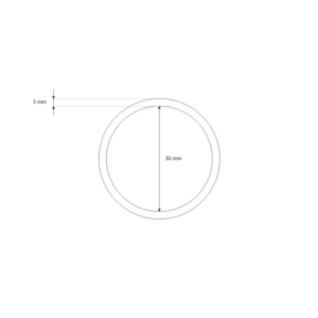 Kółko metalowe 30/3 mm nikiel drut