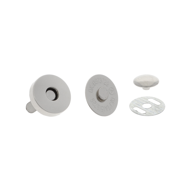 Magnetic button round with snap fastener 18/18 mm nickel 100 pcs