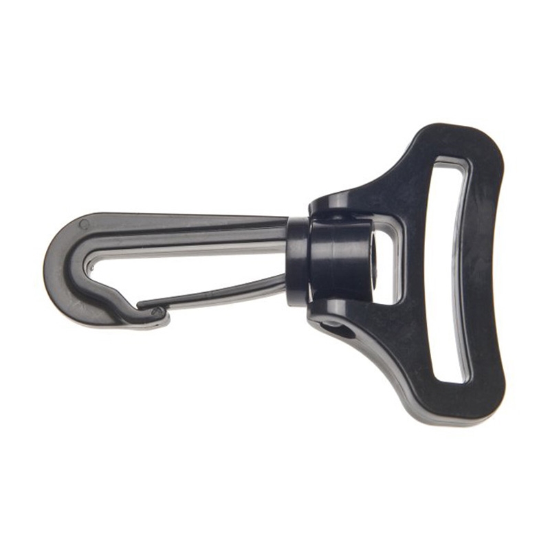 Plastic swivel snap hook 37 mm roch black 100 pcs