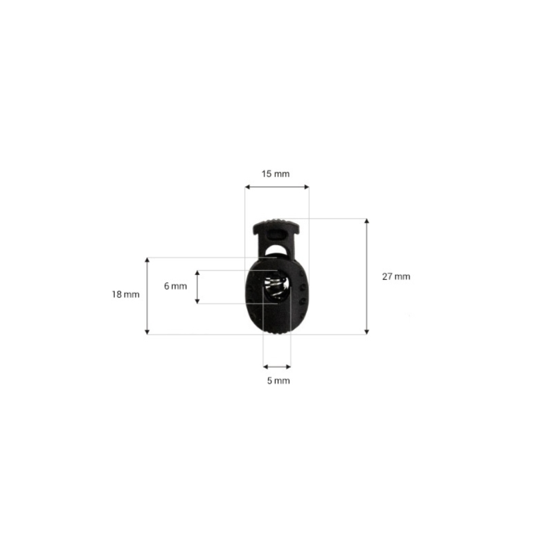 Stopper aus kunststoff 5-6 mm (305-3037) einzeln schwarz 100 st.