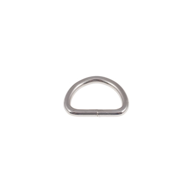 METAL D-RING 25/15/4 MM NICKEL CAST 100 PCS