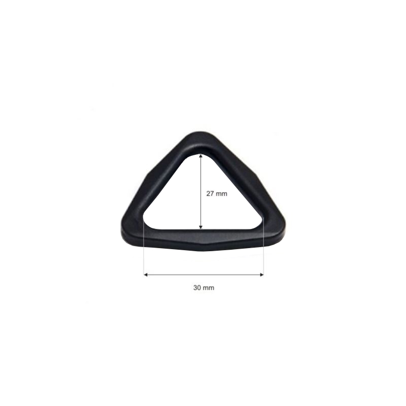 Plastic triangle 30 mm lucjan black 100 pcs