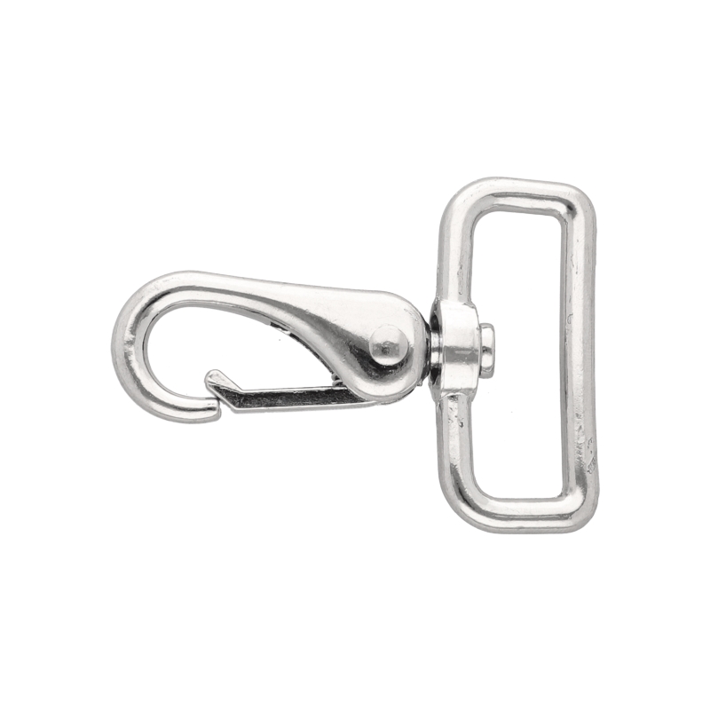 METAL SNAP HOOK 38 MM  DOMINIK NICKEL 1  PCS