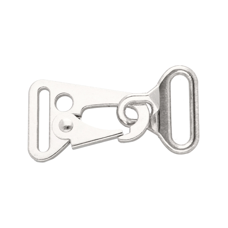 EXTRA SHINING METAL SNAP  HOOK 24 MM KOSMA GLOSSY NICKEL 1 PCS