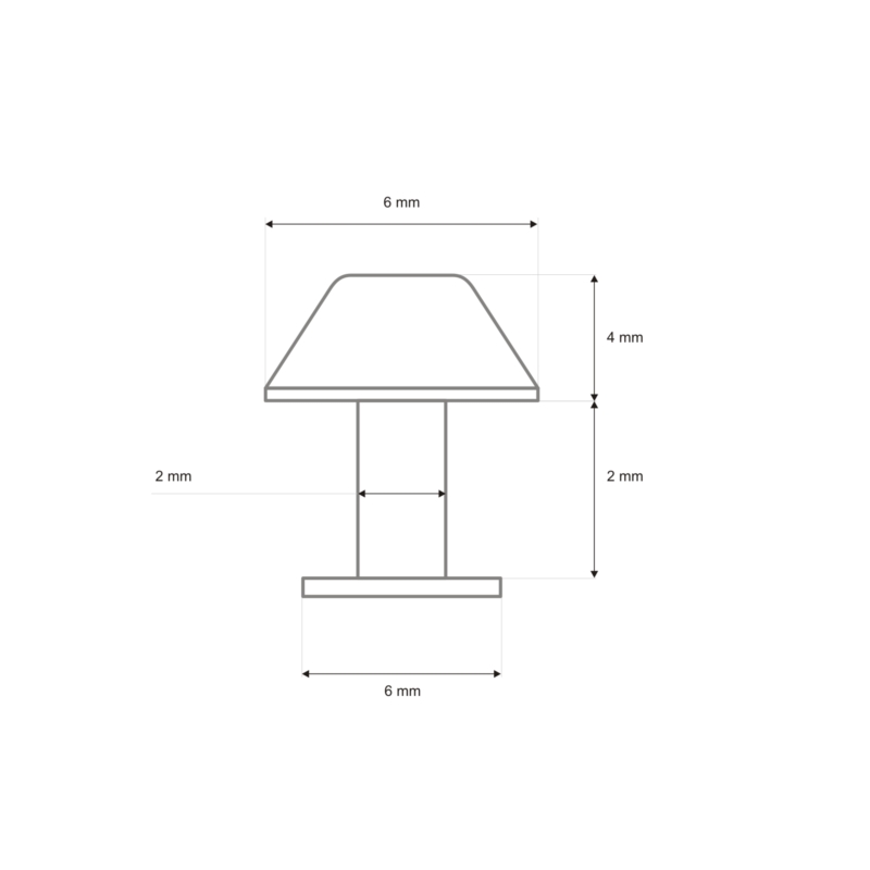 Nit kaletniczy ozdobny  6/2/6 mm 13b-01 nikiel