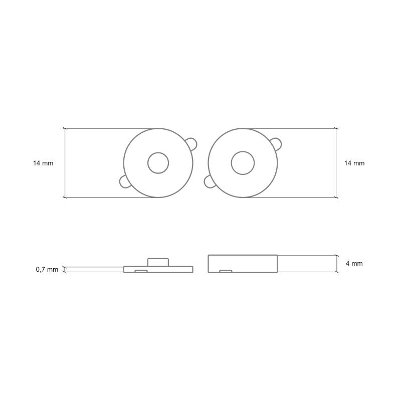 Rundes magnet 14/14 mm nickel 200 st.