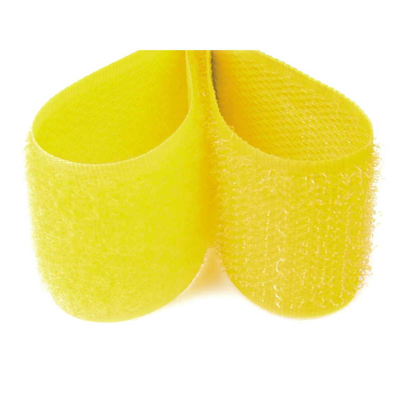 Hook and loop tape  yellow 506 polyester/nylon hook 25 mb