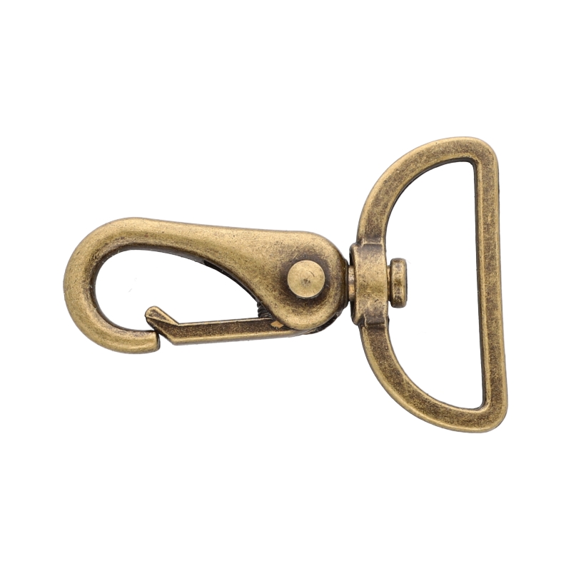 METAL  SNAP HOOK RF-175 38 MM ERYK OLD GOLD 1 PCS