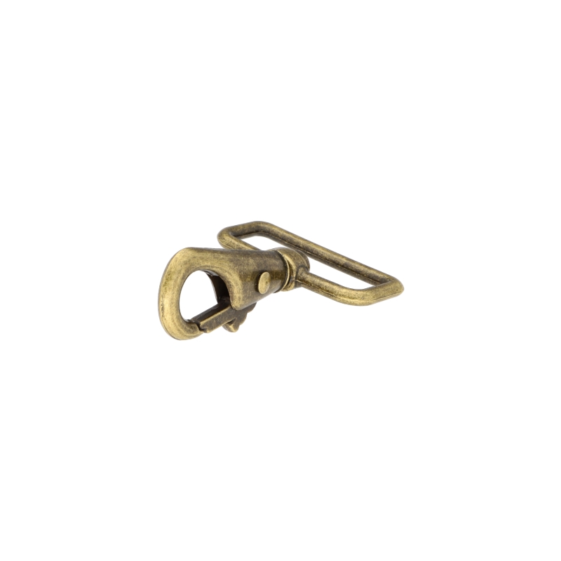 METAL SNAP HOOK RF-178 38 MM HUGO OLD GOLD 1  PCS