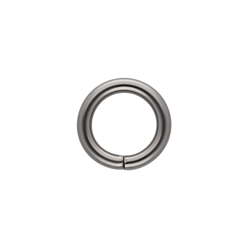 EXTRA  SHINING METAL RING 25/6 MM BLACK  NICKEL  WIRE 100 PCS