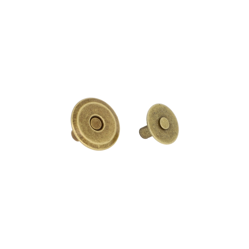 Magnetic button round 14/18 mm old gold 200 pcs