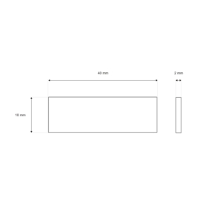Magnes prostokątny surowy 40/10 mm