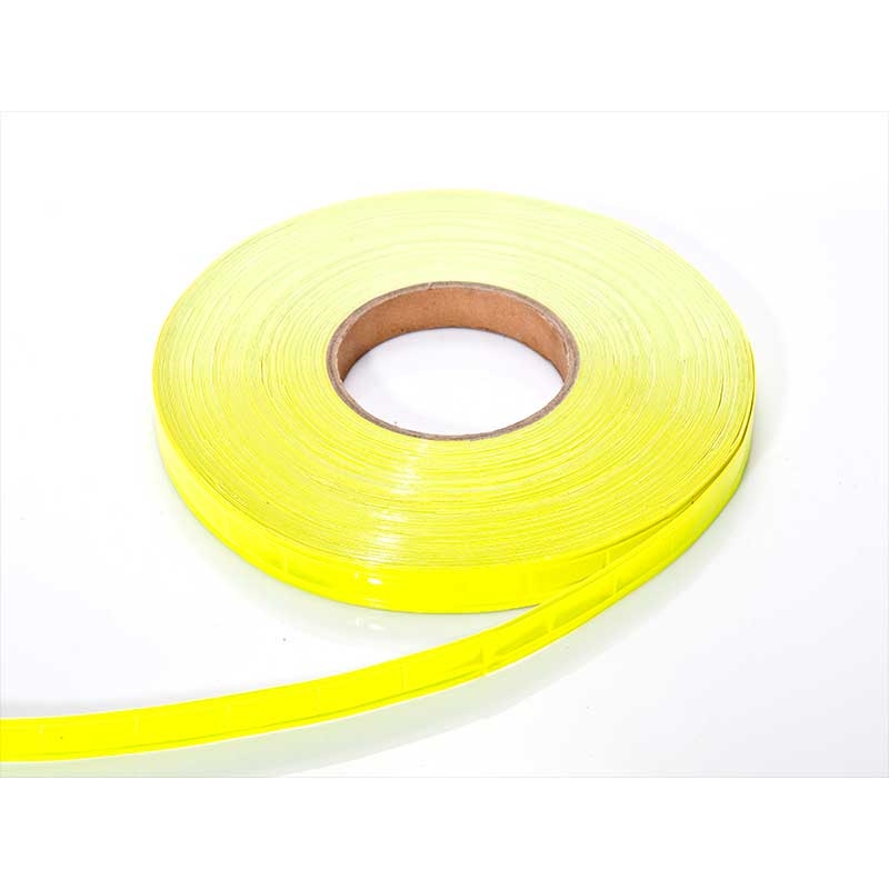 Reflective webbing tape 15 mm yellow 50 mb