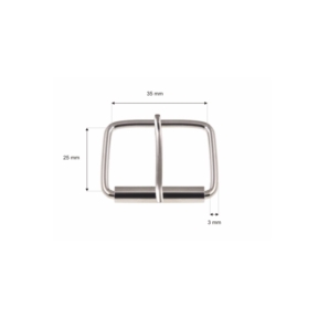 Klamra rymarska jednozaczepowa 35/25/3 mm nikiel drut