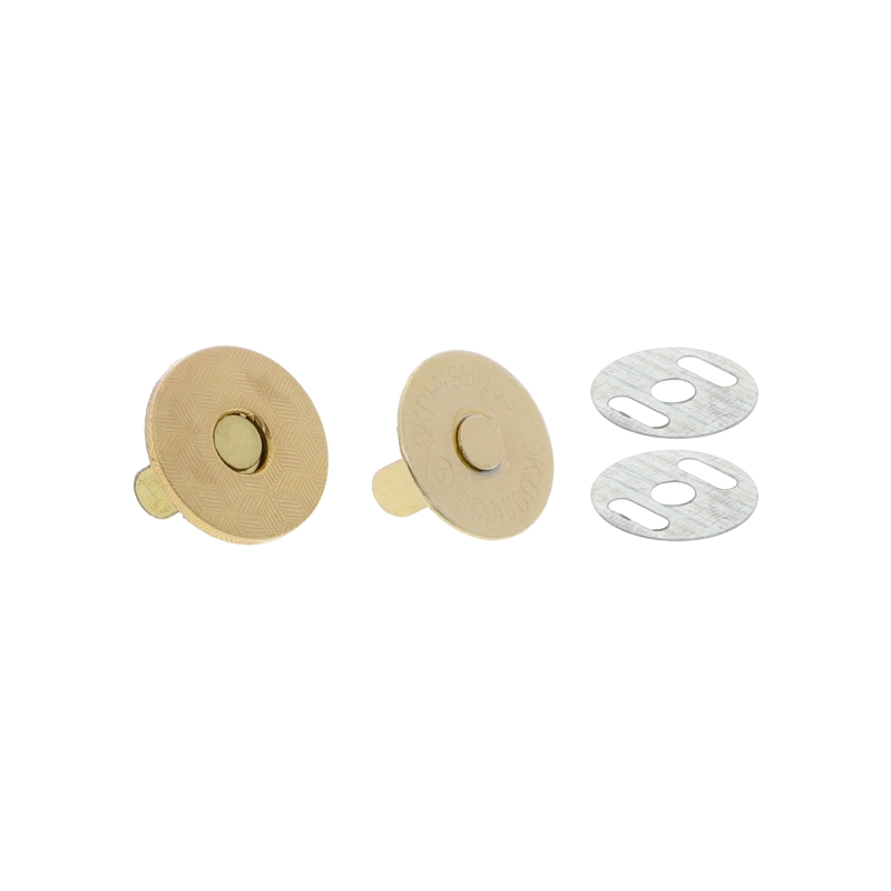 Rundes magnet 18/18 mm licht gold 100 st.