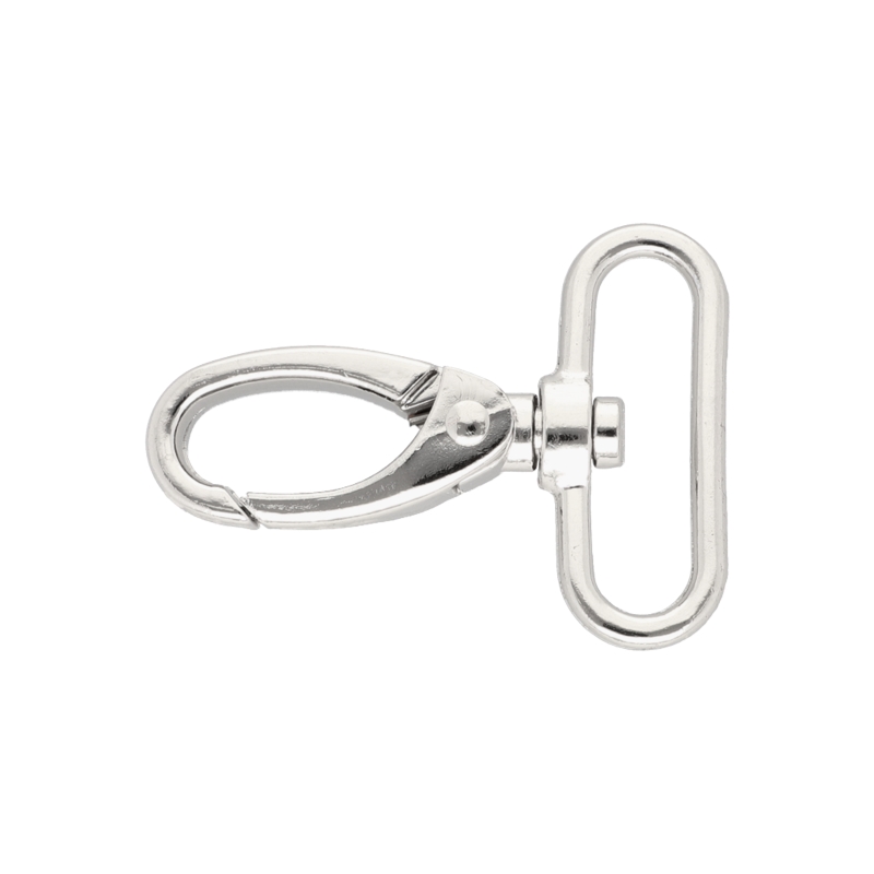 METAL SNAP HOOK 38 MM GLOSSY NICKEL 1 PCS