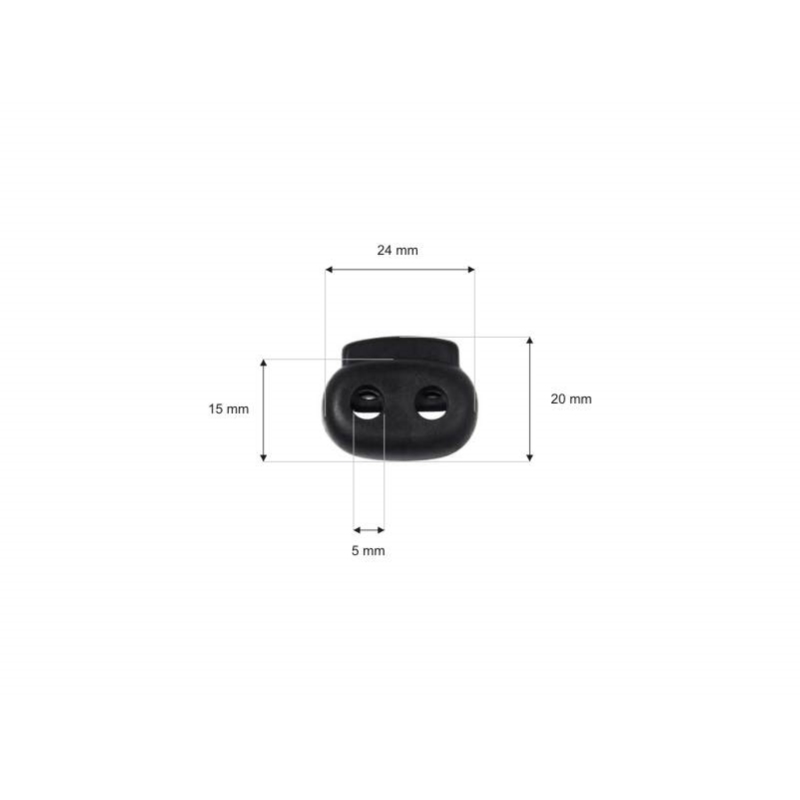 Stopper aus kunststoff 5 mm (305-3283) doppelt schwarz 100 st.