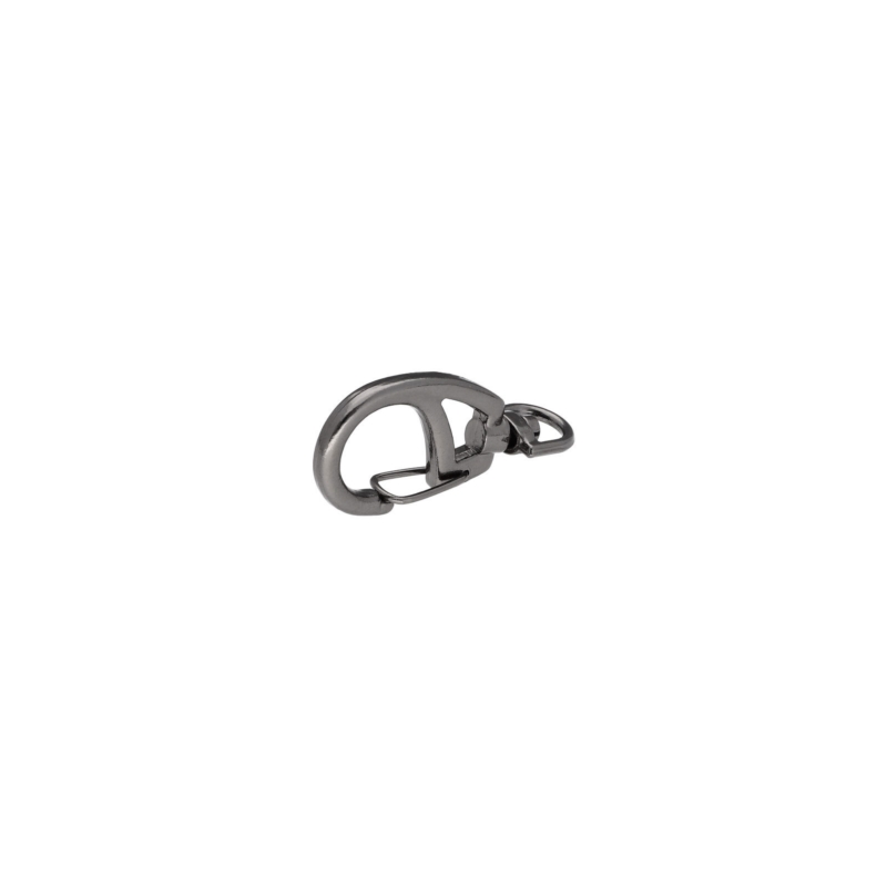 EXTRA SHINING METAL SNAP HOOK 9 MM MODEST BLACK  NICKEL 1 PCS