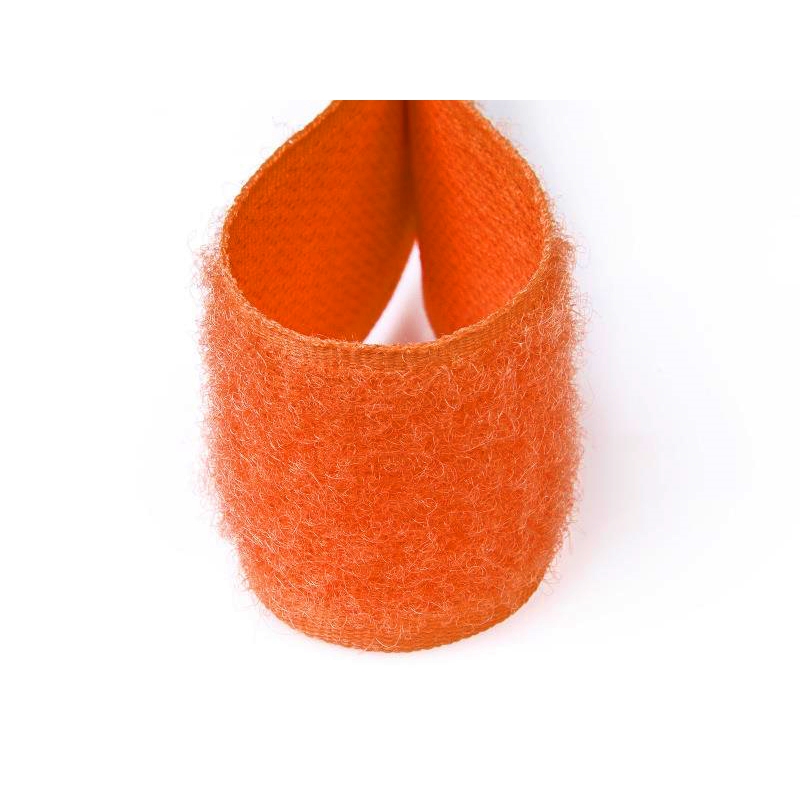 Hook and loop tape  orange 523 polyester/nylon loop 25 mb