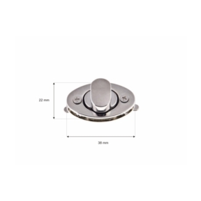 Zamek do teczki metalowy 38/22 mm a142 nikiel