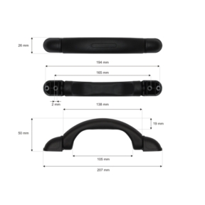 Rączka plastikowa 26/203 mm czarna