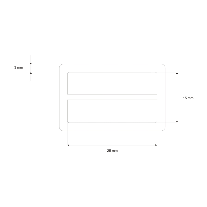 METAL SLIDE BUCKLE   25/16/3 MM NICKEL WIRE 100 PCS