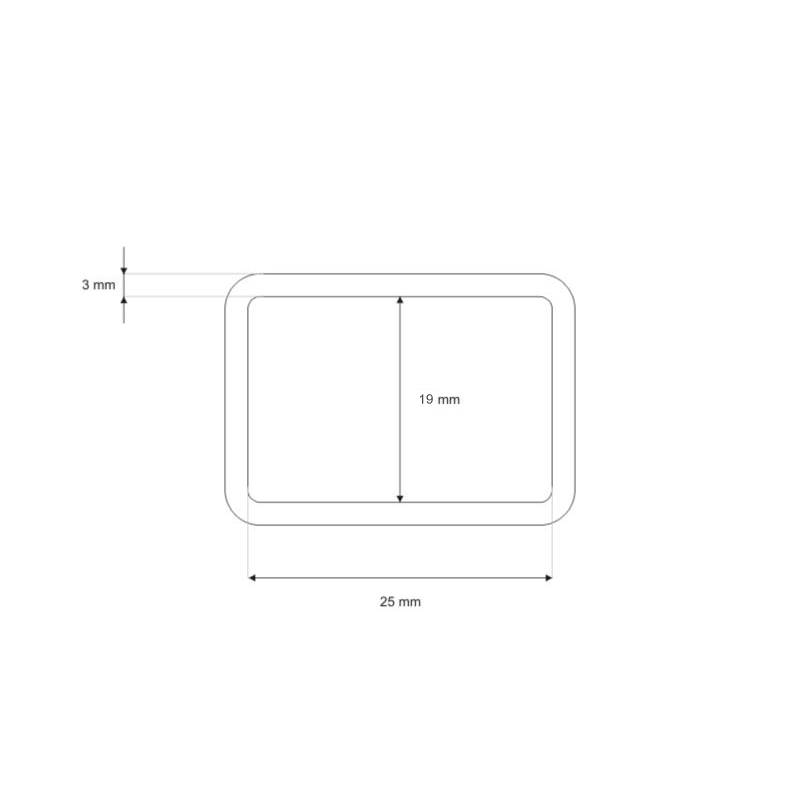 RAHMEN AUS METALL 25/19/3 MM NICKEL DRAHT 100  ST.